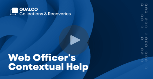Finding help in Web Officer in QUALCO Collections & Recoveries (QCR)